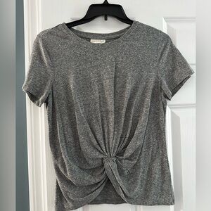 Women’s Universal Thread Gray Knot Front Women's Top